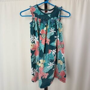 Girl’s Green Floral Dress